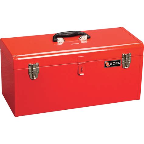 excel 16 in metal portable tool box red full size|excel 5 drawer tool chest.